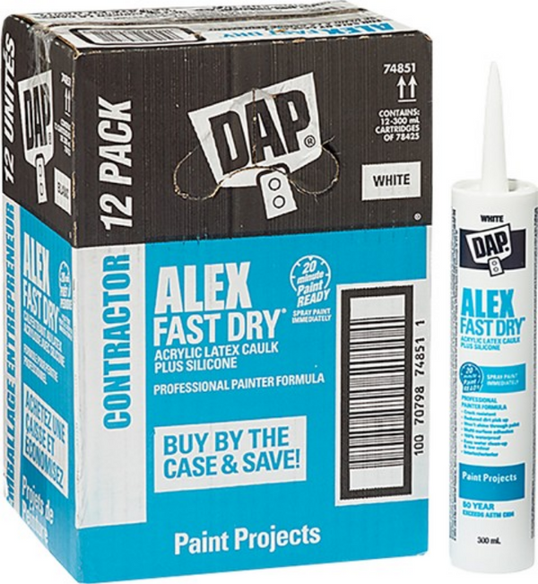 DAP 78425 300ml (10oz) White Alex Fast Dry Acrylic Latex Caulk