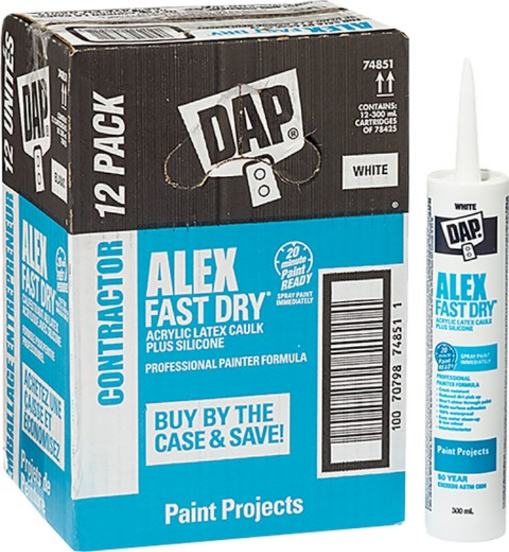 DAP 78425 300ml (10oz) White Alex Fast Dry Acrylic Latex Caulk